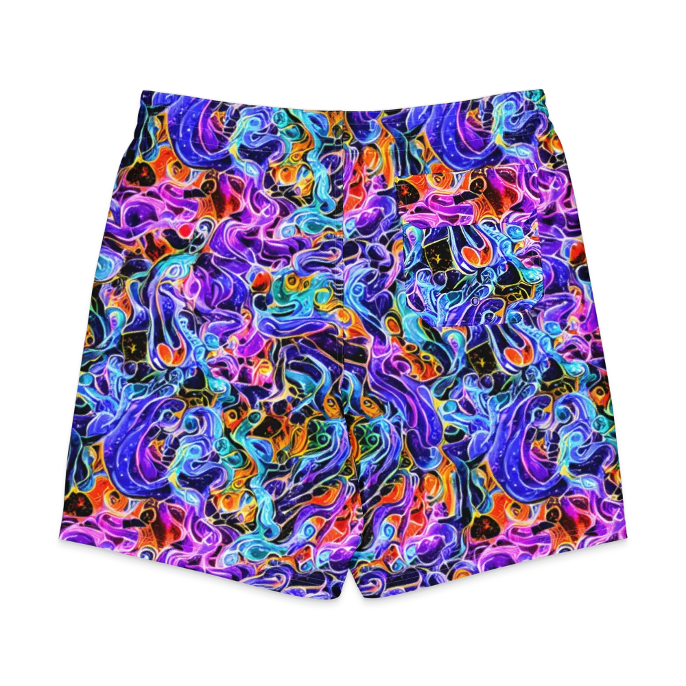Violet Firestorm on Men's Board Shorts — Back