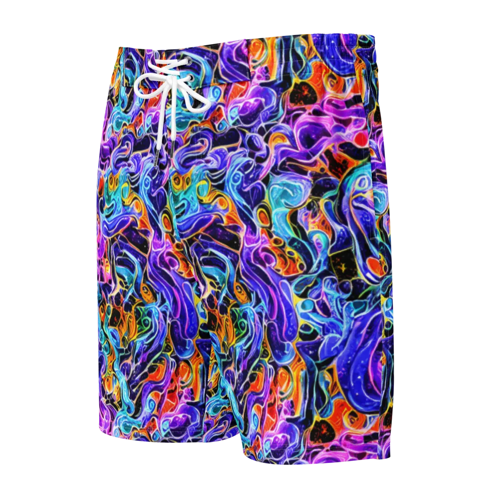 Violet Firestorm on Men's Board Shorts — Front