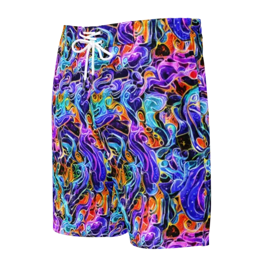 Violet Firestorm on a Men's Board Shorts