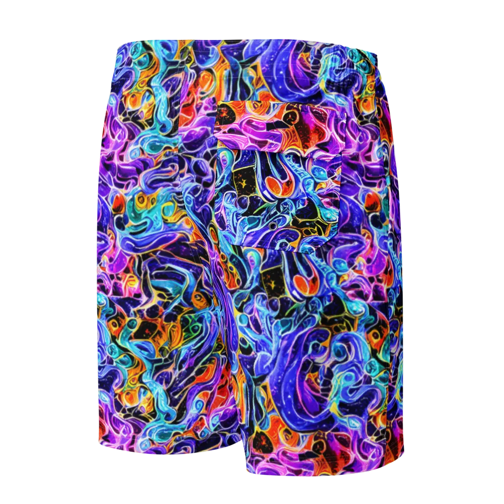 Violet Firestorm on Men's Board Shorts — Back