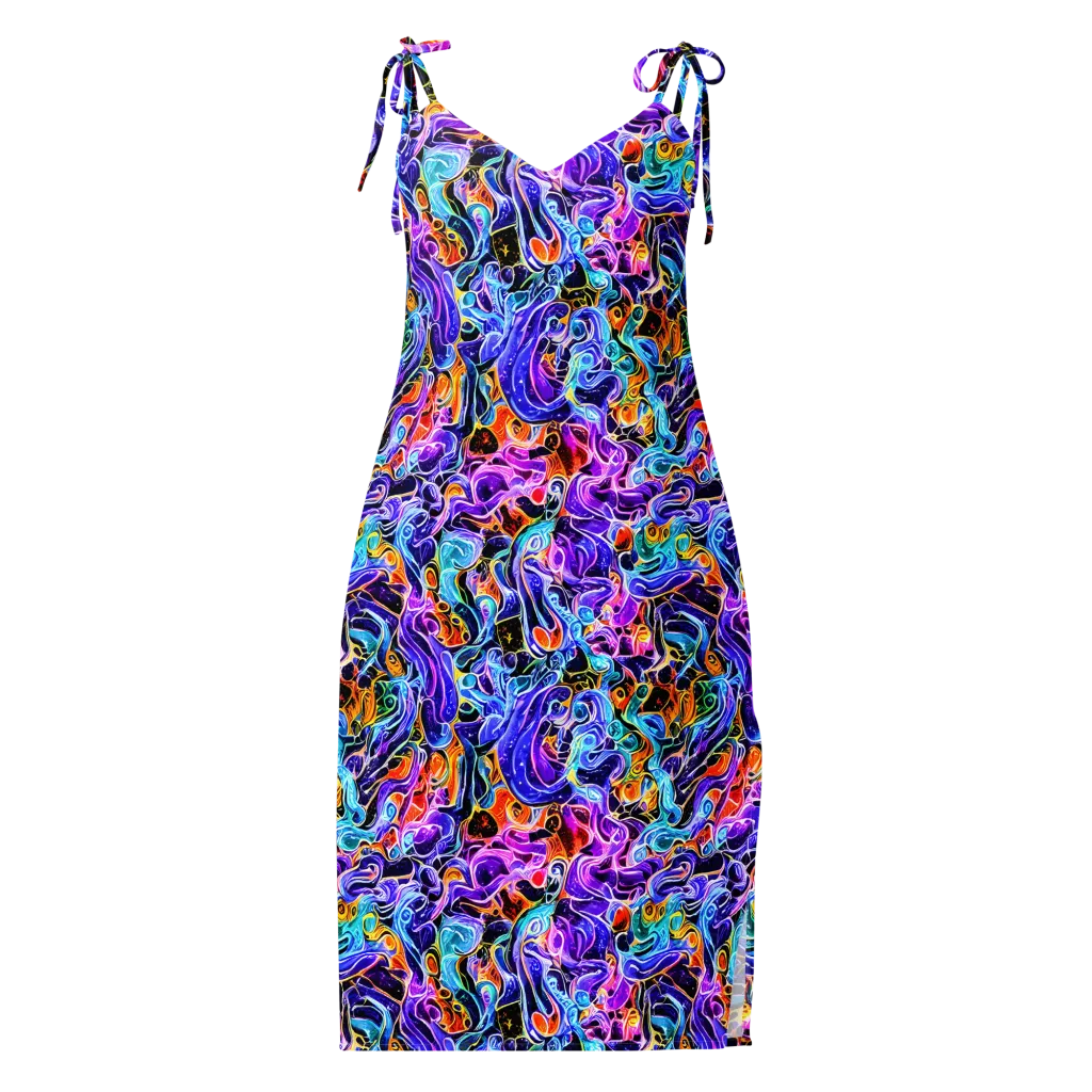 Violet Firestorm on Slip Dress — Front