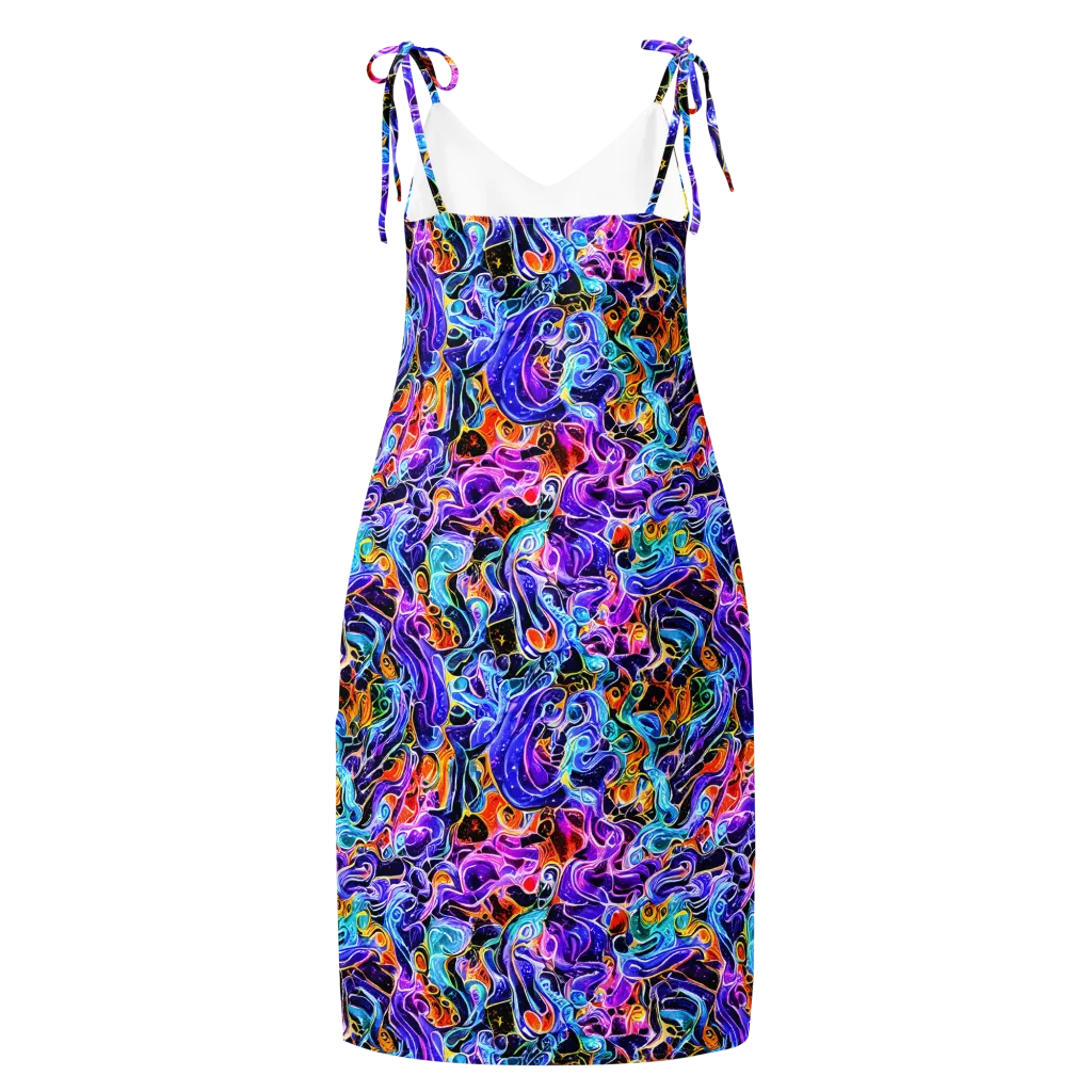 Violet Firestorm on Slip Dress — Back