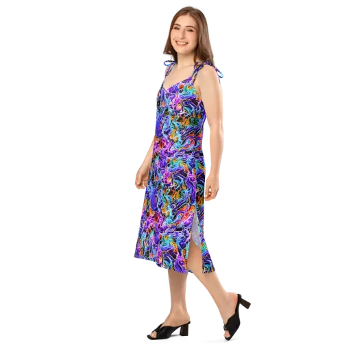 Violet Firestorm on a Slip Dress