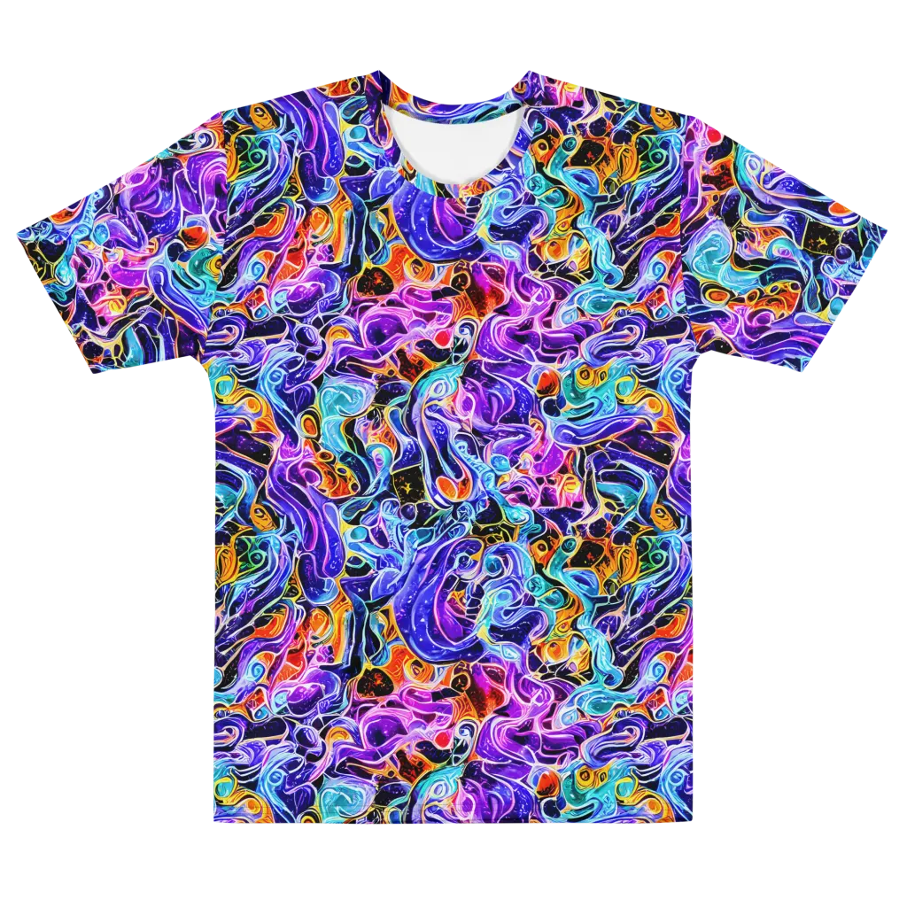 Violet Firestorm on Men's Cotton Crew Neck T-Shirt — Front