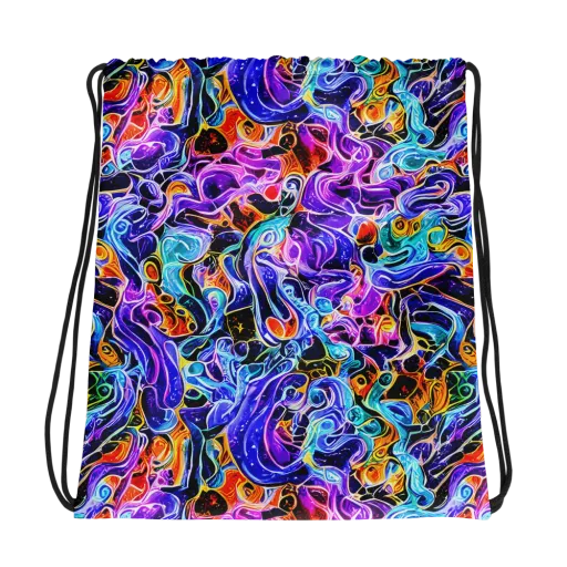 Violet Firestorm on a Drawstring Bag