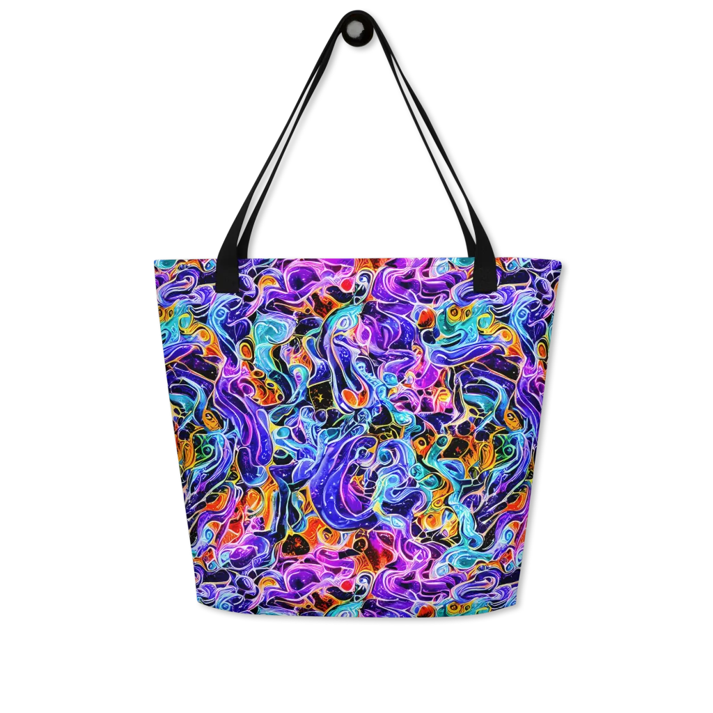 Violet Firestorm on Large Tote Bag W/ Pocket — Front