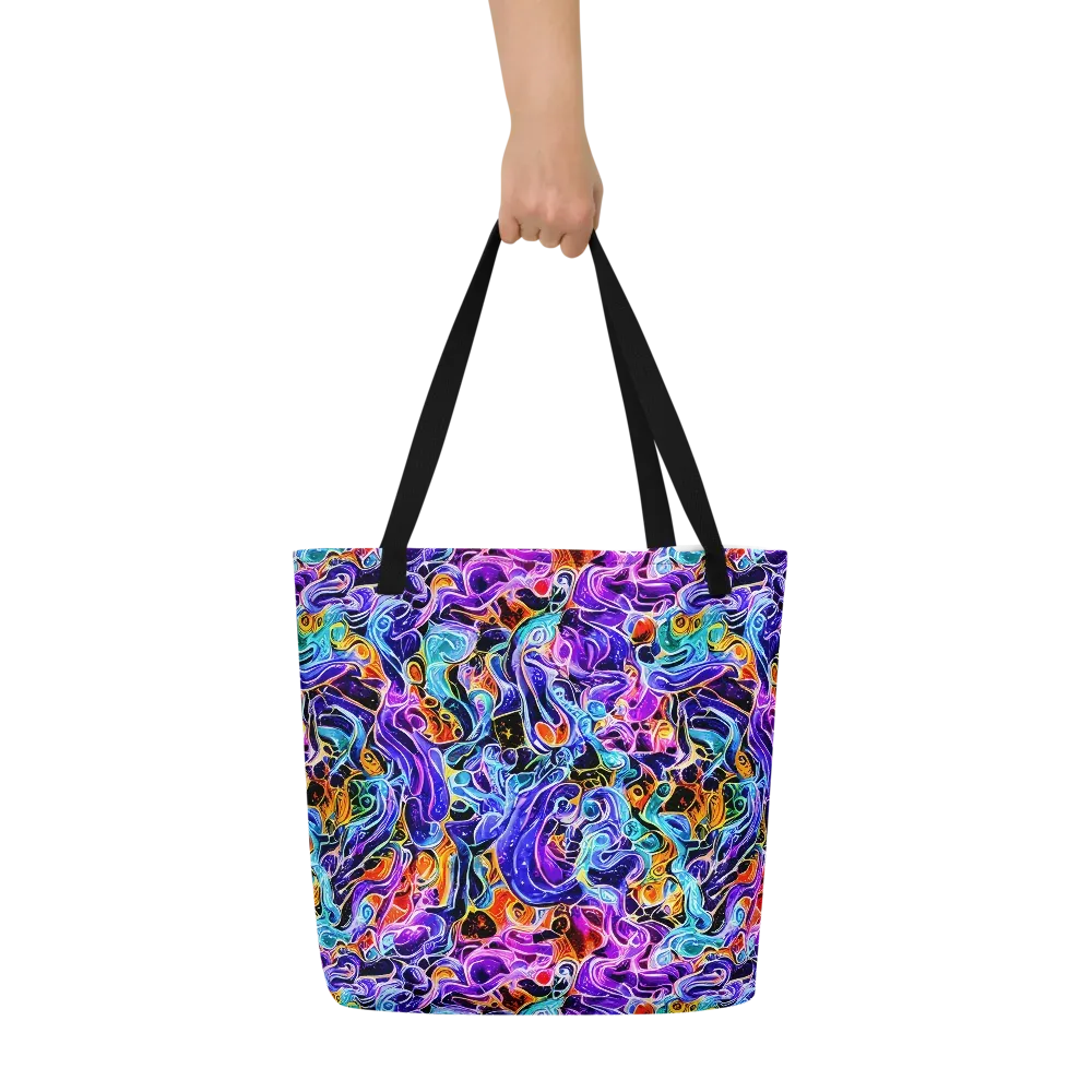 Violet Firestorm on Large Tote Bag W/ Pocket — Front
