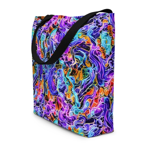 Violet Firestorm on a Large Tote Bag W/ Pocket
