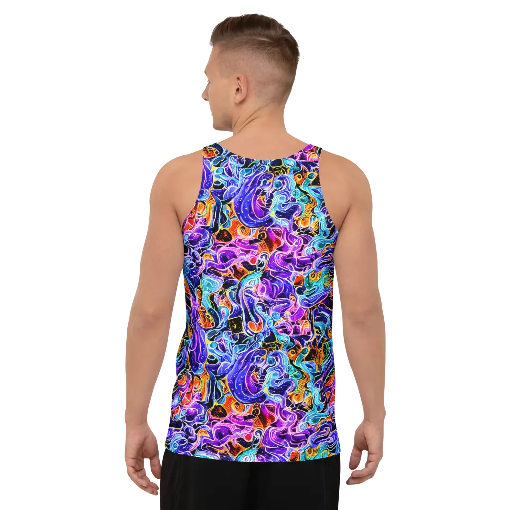 Violet Firestorm on Men's Tank Top — Back