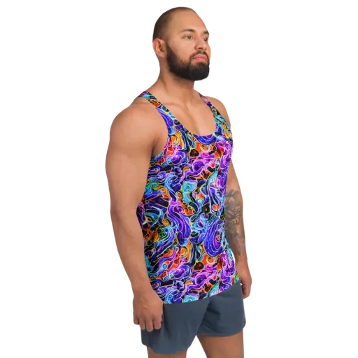 Violet Firestorm on a Men's Tank Top