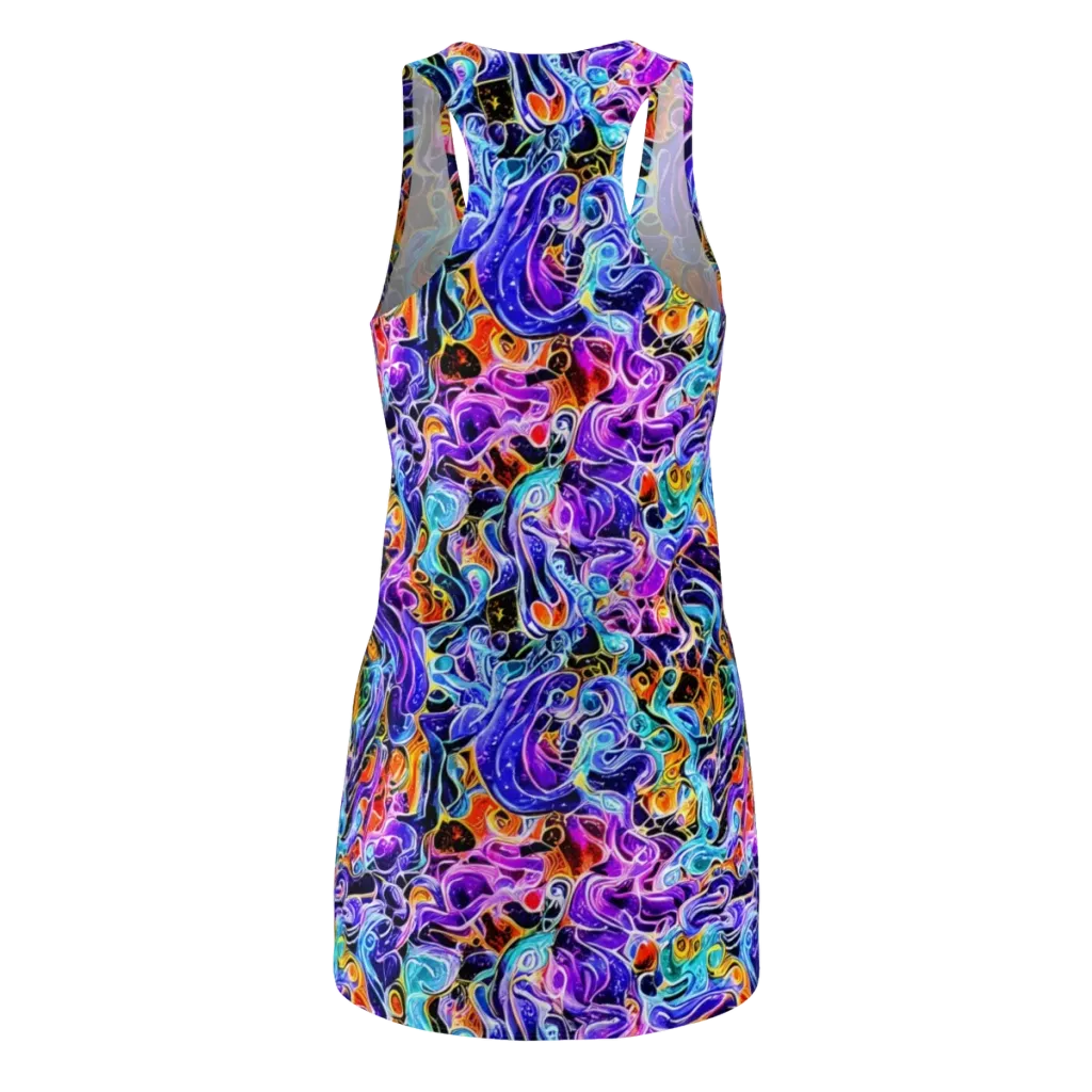 Violet Firestorm on Racerback Dress — Back