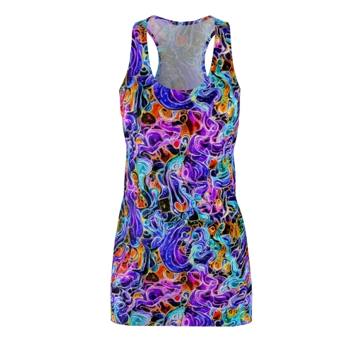 Violet Firestorm on a Racerback Dress