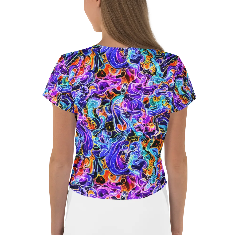 Violet Firestorm on Crop Tee — Back
