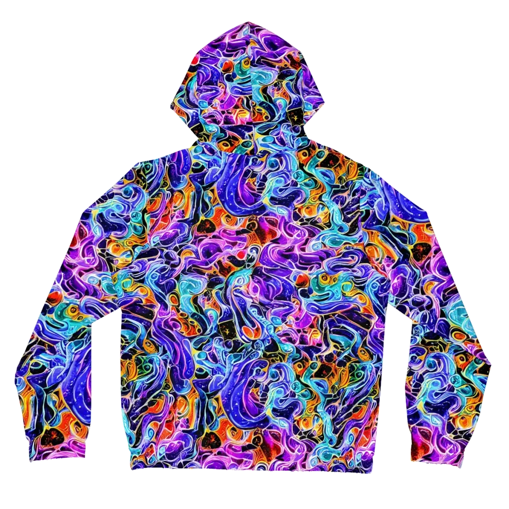 Violet Firestorm on Women's Full-Zip Hoodie — Back
