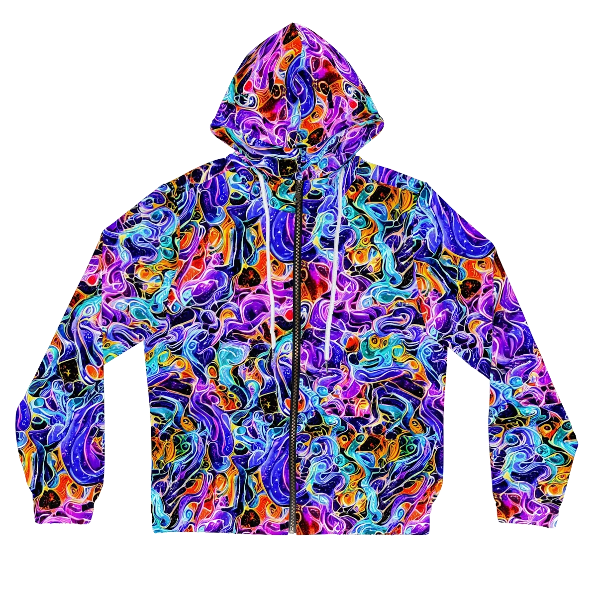 Violet Firestorm on Women's Full-Zip Hoodie — Front