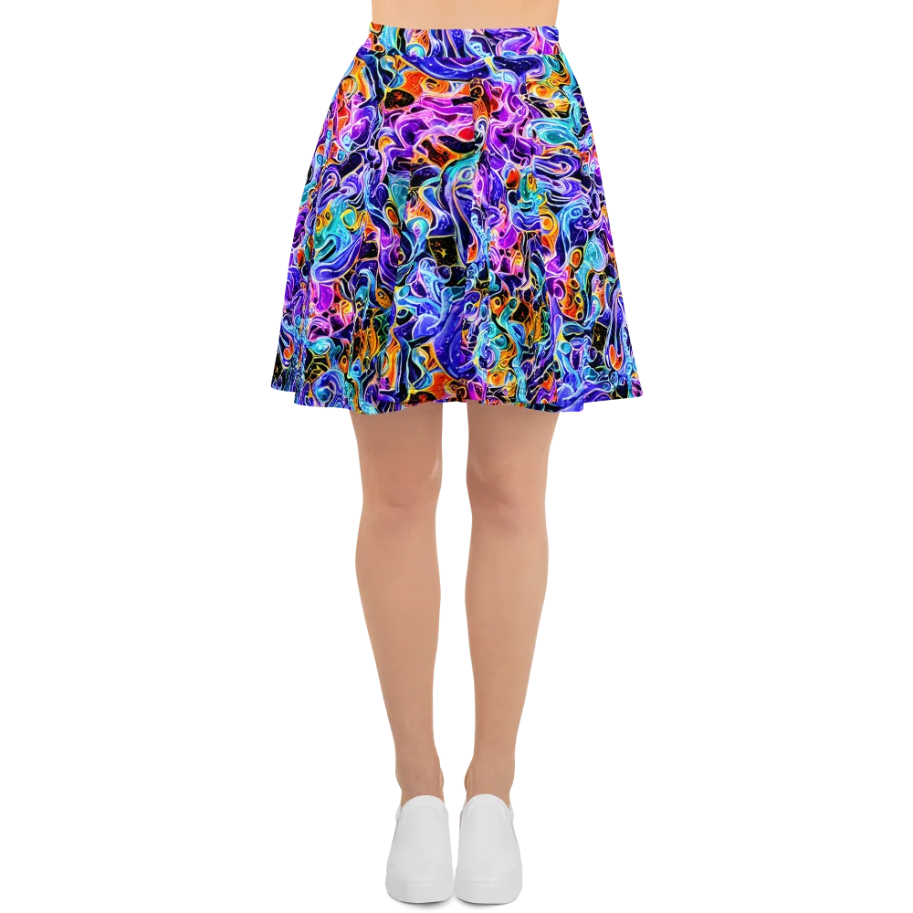 Violet Firestorm on Skater Skirt — Front
