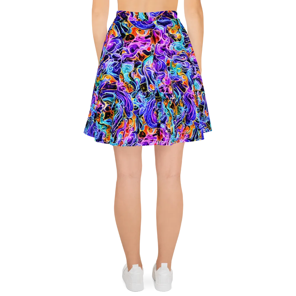 Violet Firestorm on Skater Skirt — Back