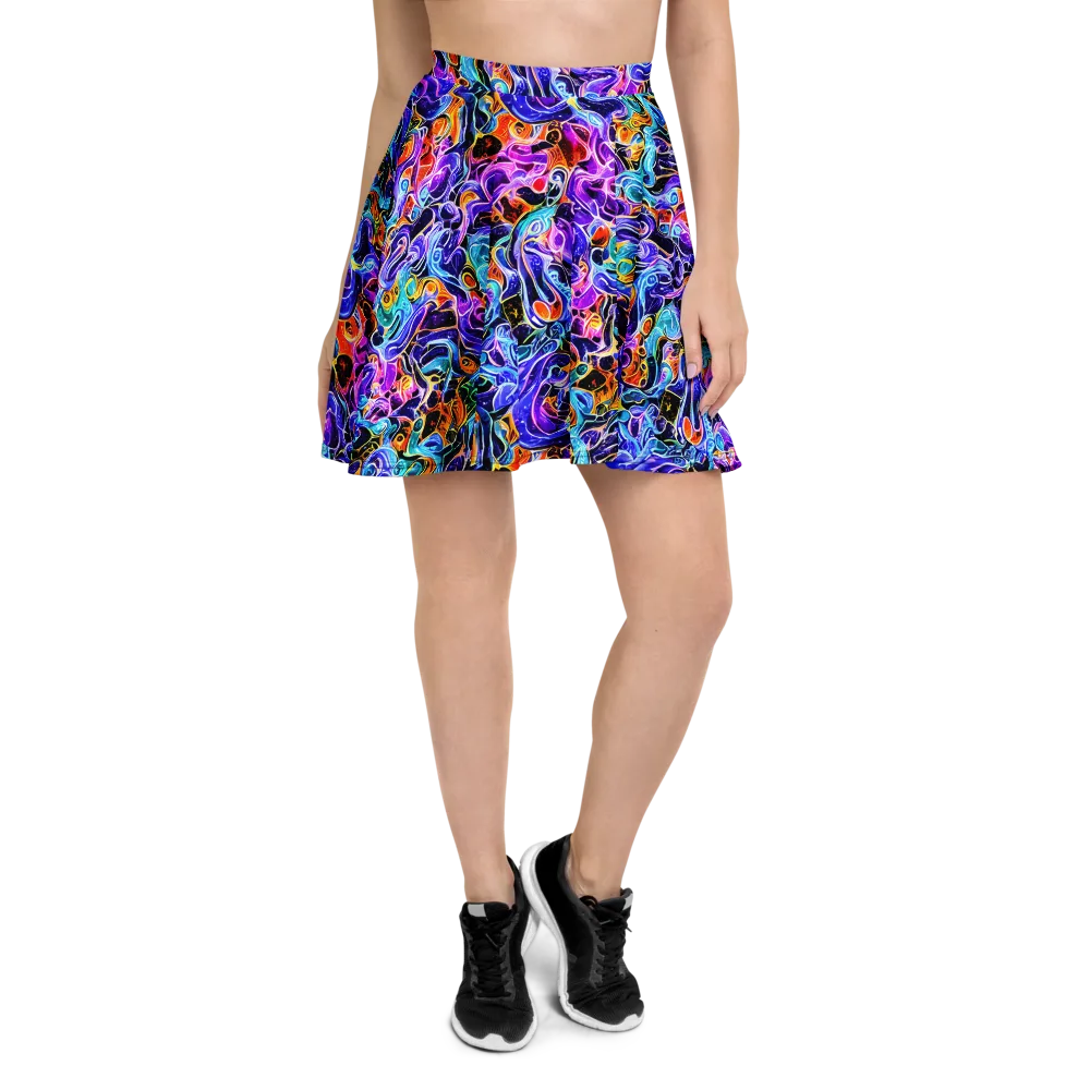 Violet Firestorm on Skater Skirt — Front