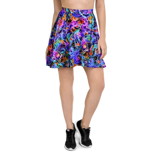 Violet Firestorm on a Skater Skirt