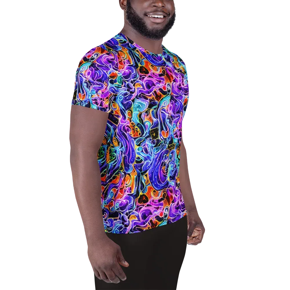 Violet Firestorm on Men's Athletic T-Shirt — Right