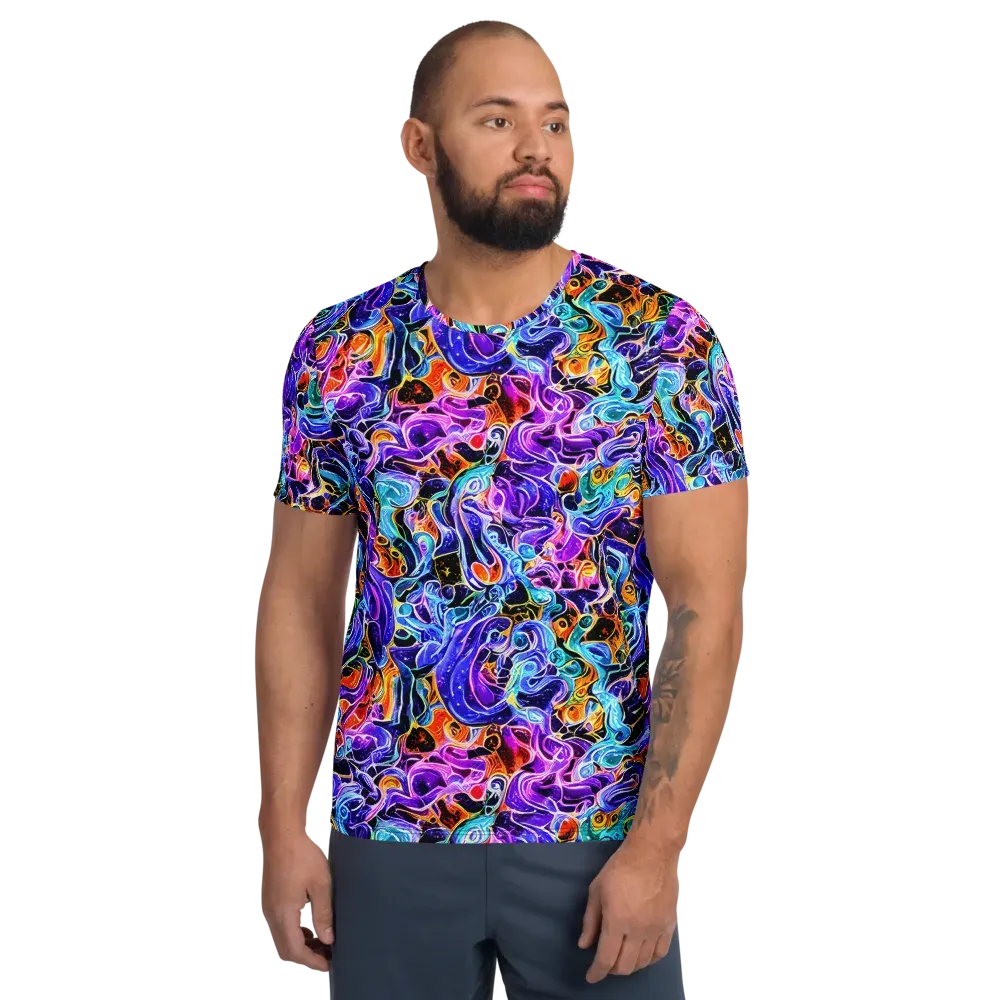 Violet Firestorm on Men's Athletic T-Shirt — Front