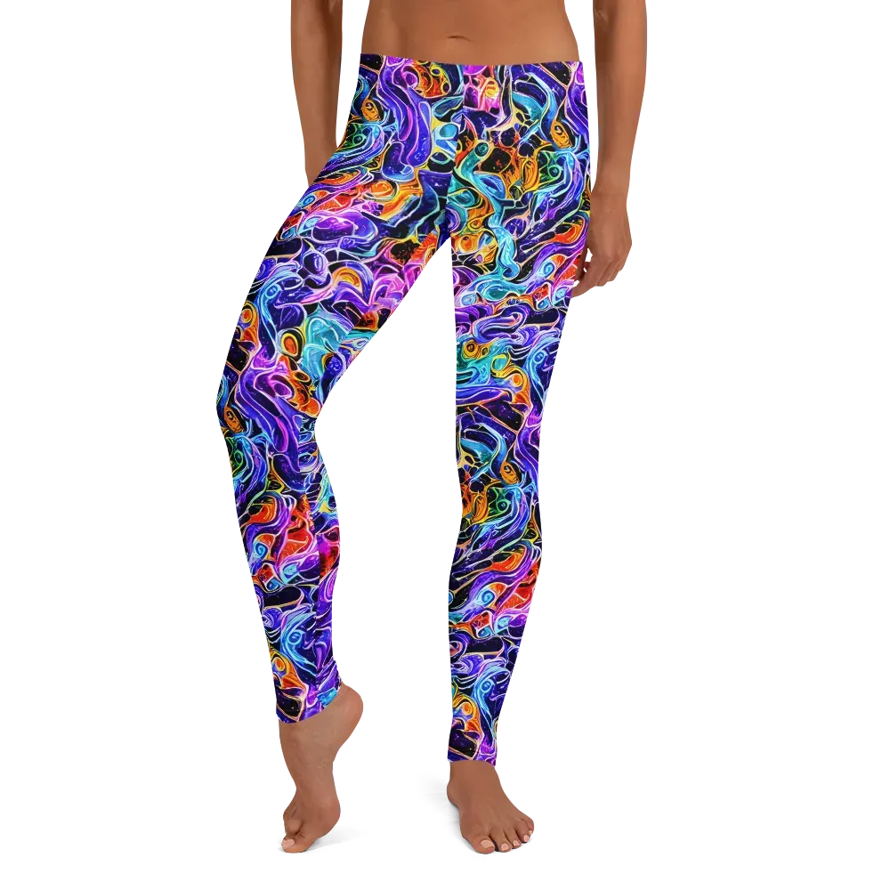 Violet Firestorm on Leggings — Front