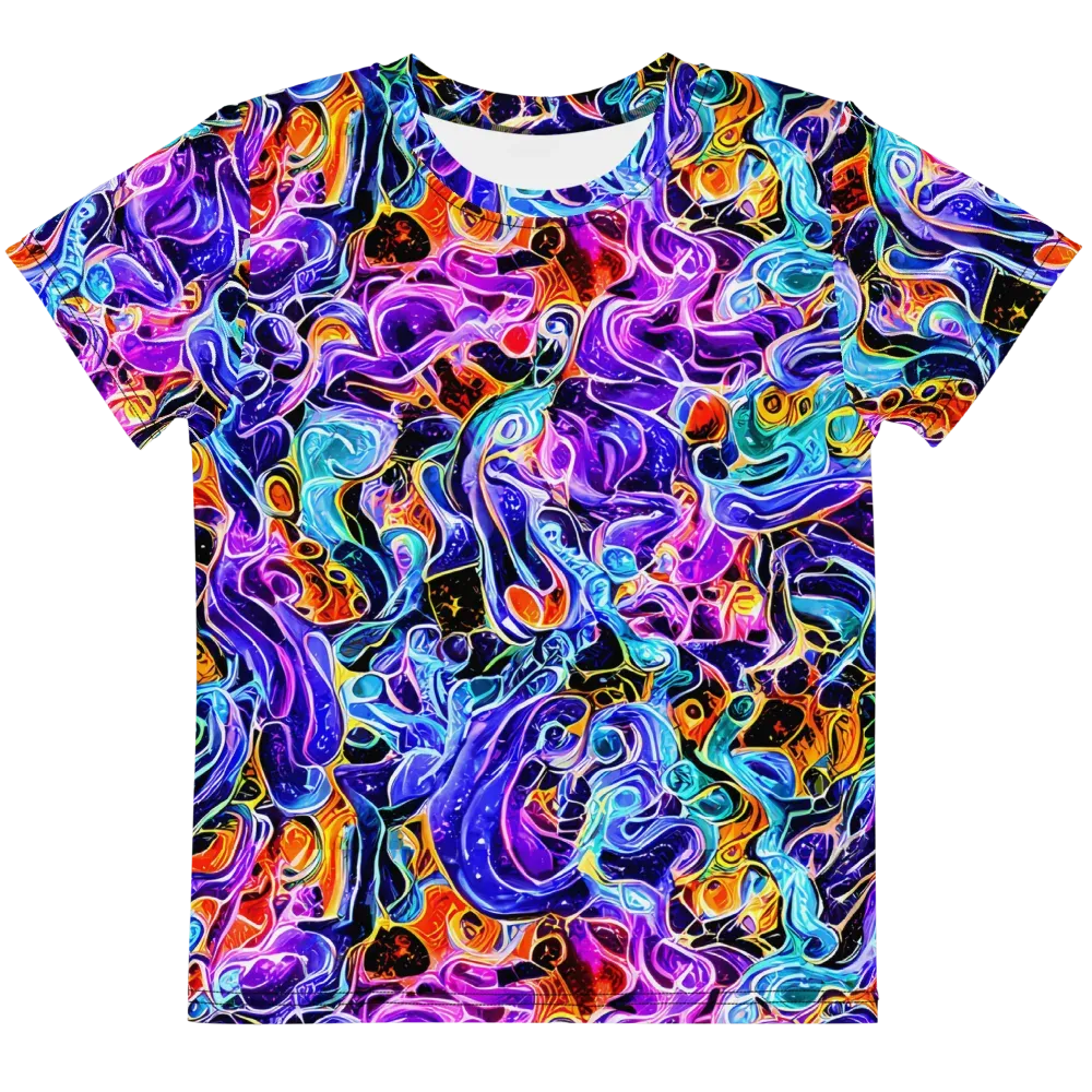 Violet Firestorm on Kids Crew Neck T-Shirt — Front