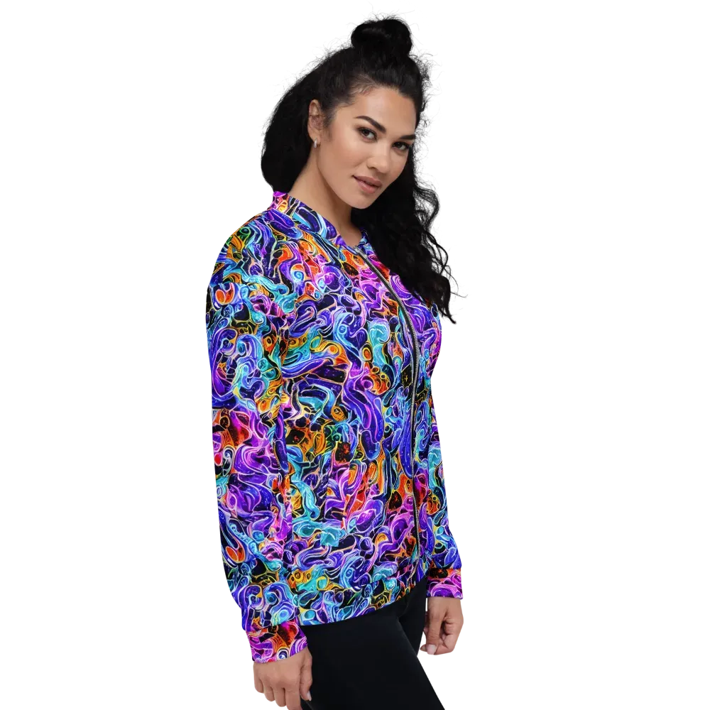 Violet Firestorm on Bomber Jacket — Right