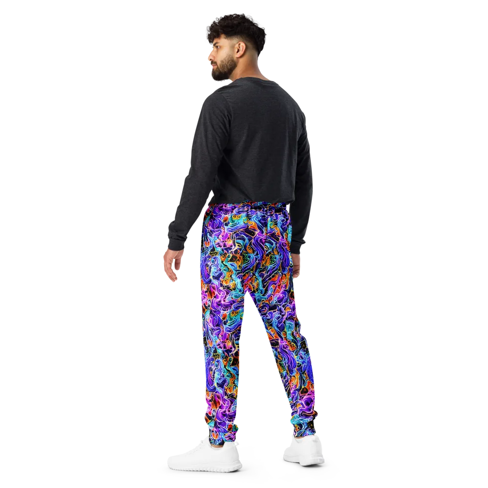 Violet Firestorm on Men's Joggers — Back