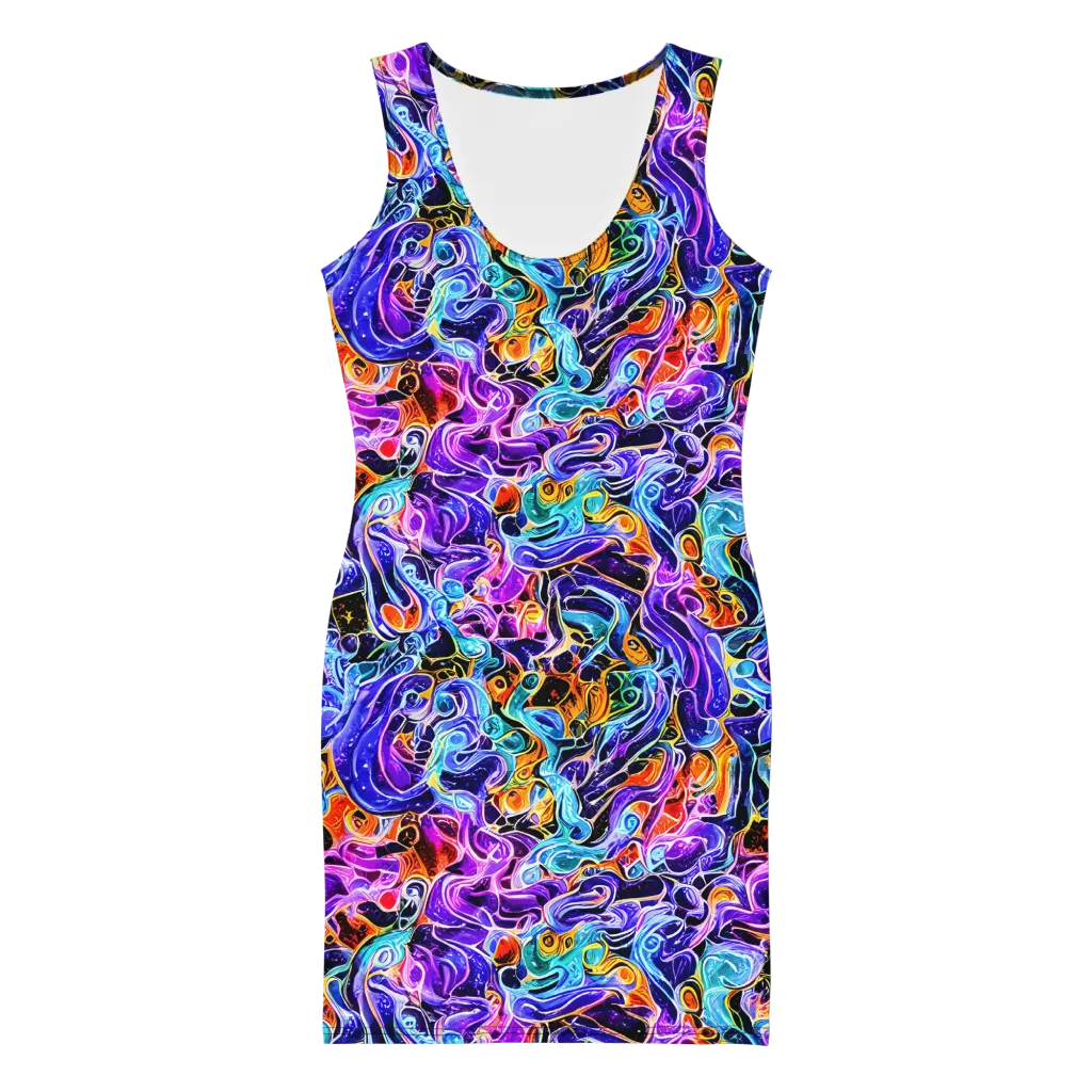 Violet Firestorm on Bodycon Dress — Front