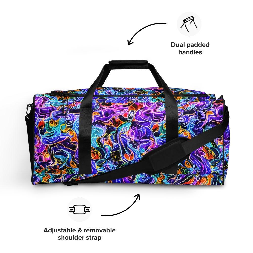 Violet Firestorm on Duffle Bag — Front