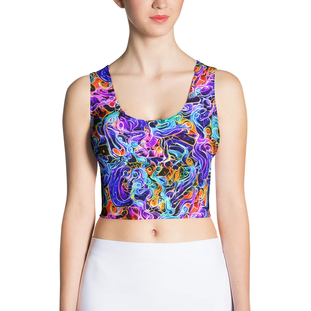 Violet Firestorm on Crop Top — Front