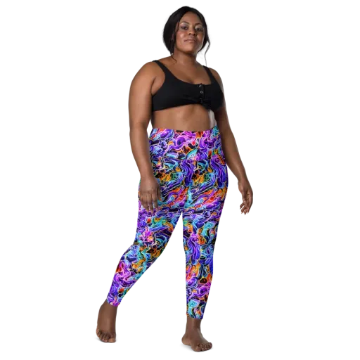 Violet Firestorm on a Leggings with Pockets