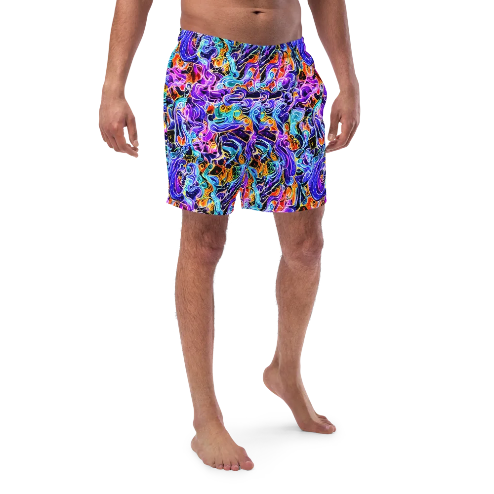 Violet Firestorm on Swim Trunks — Front