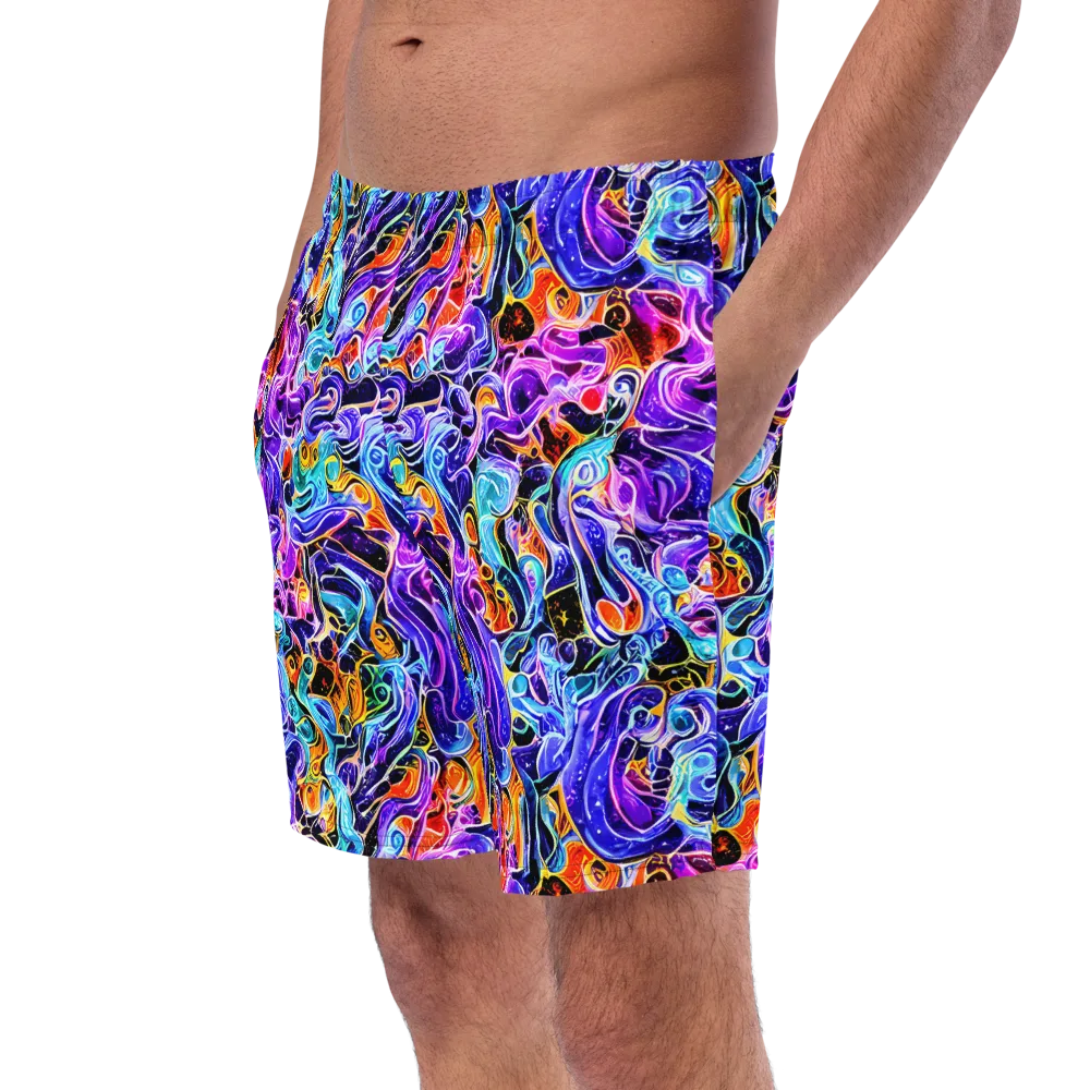 Violet Firestorm on Swim Trunks — Left Front