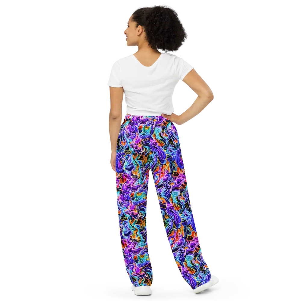 Violet Firestorm on Wide-Leg Pants — Back
