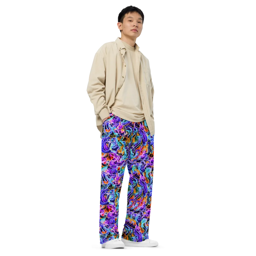 Violet Firestorm on Wide-Leg Pants — Right Front
