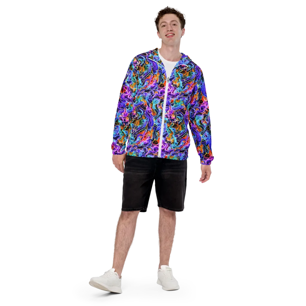 Violet Firestorm on Men's Windbreaker — Front