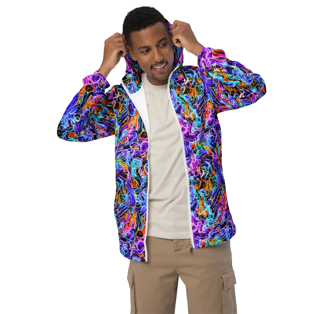 Violet Firestorm on Men's Windbreaker — Front