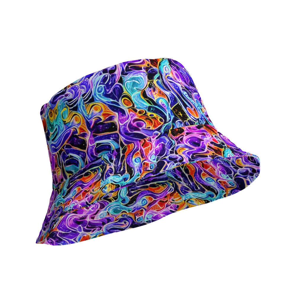 Violet Firestorm on Reversible Bucket Hat — Product details Outside