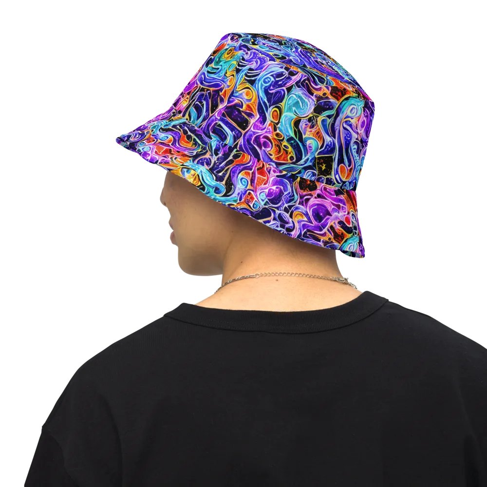 Violet Firestorm on Reversible Bucket Hat — Back Inside