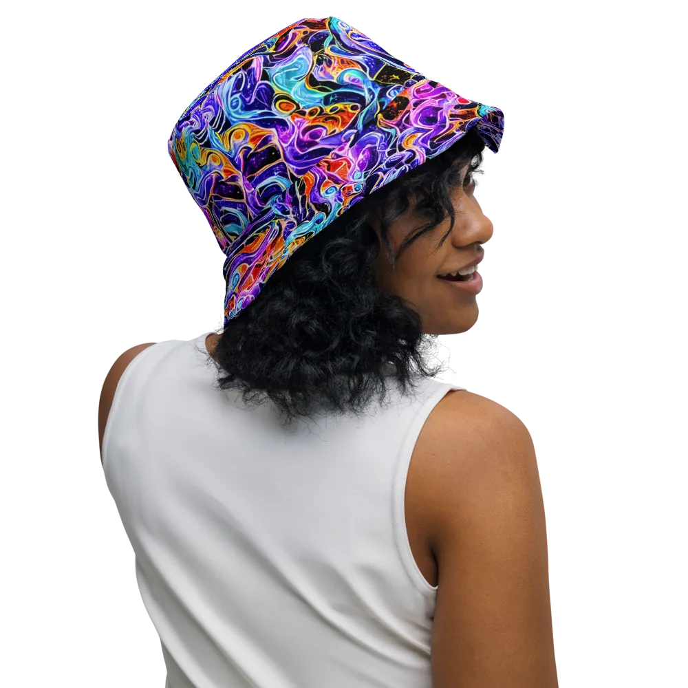 Violet Firestorm on Reversible Bucket Hat — Right Outside