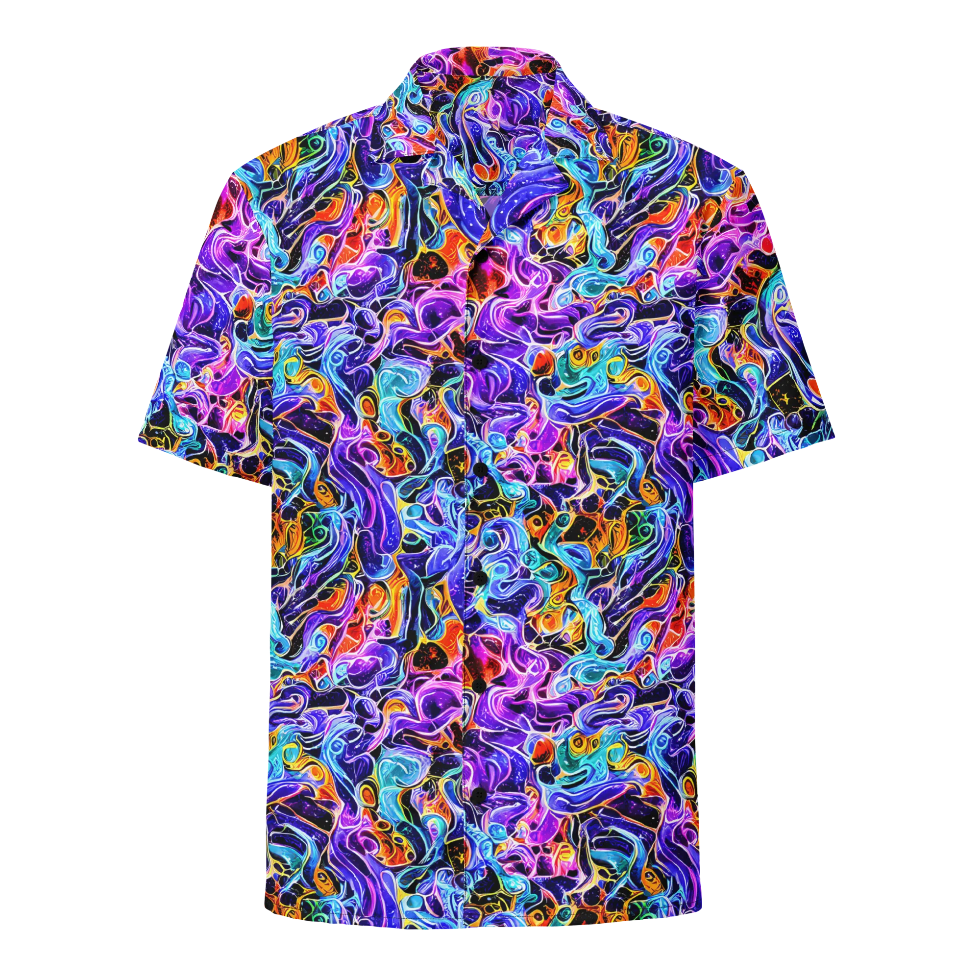 Violet Firestorm on Button Shirt — Front