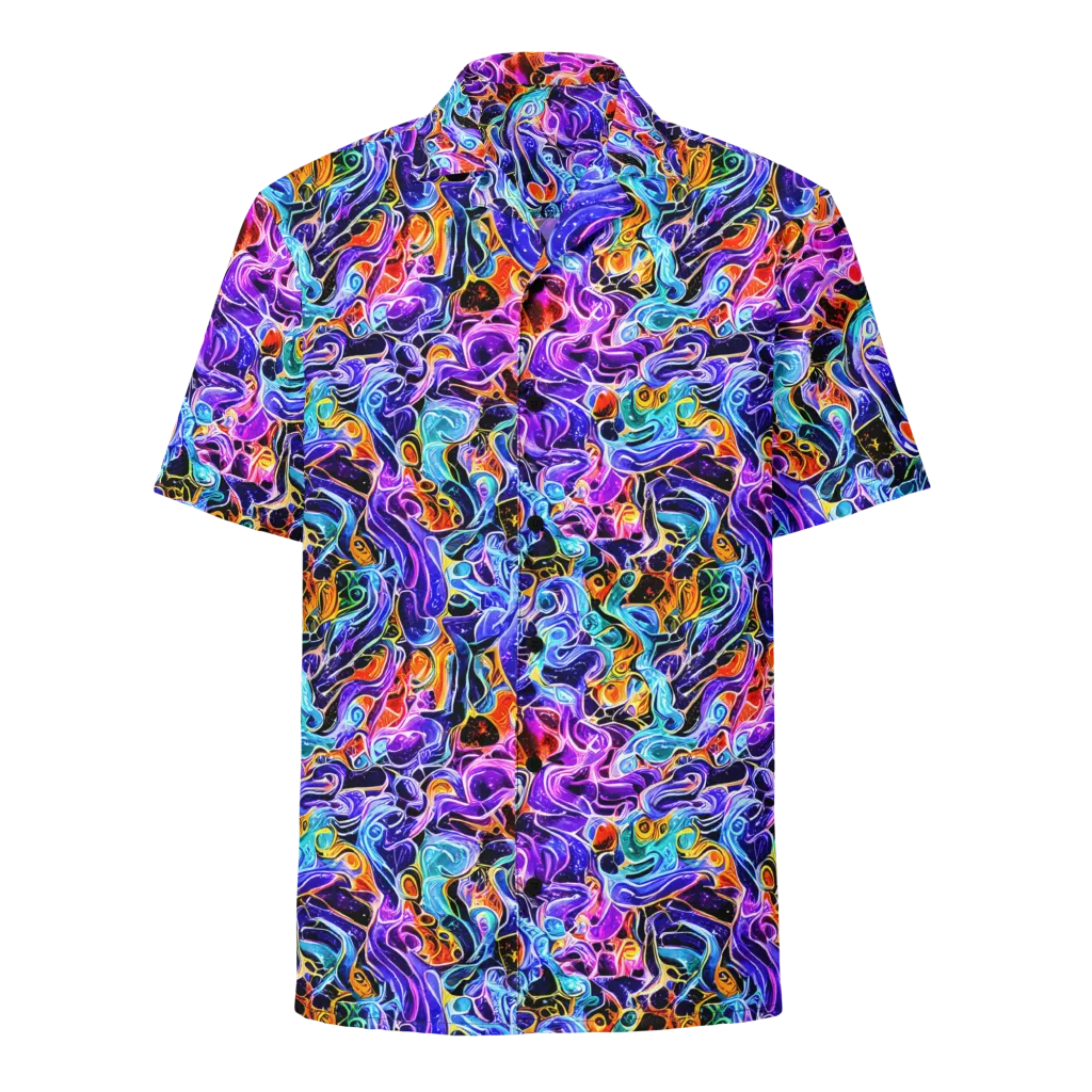 Violet Firestorm on Button Shirt — Front