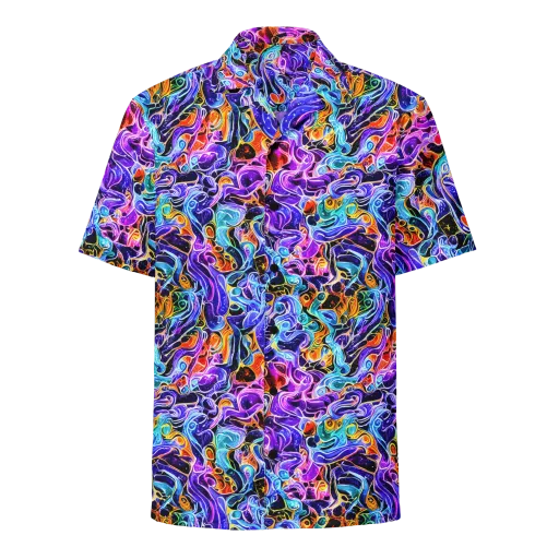 Violet Firestorm on a Button Shirt