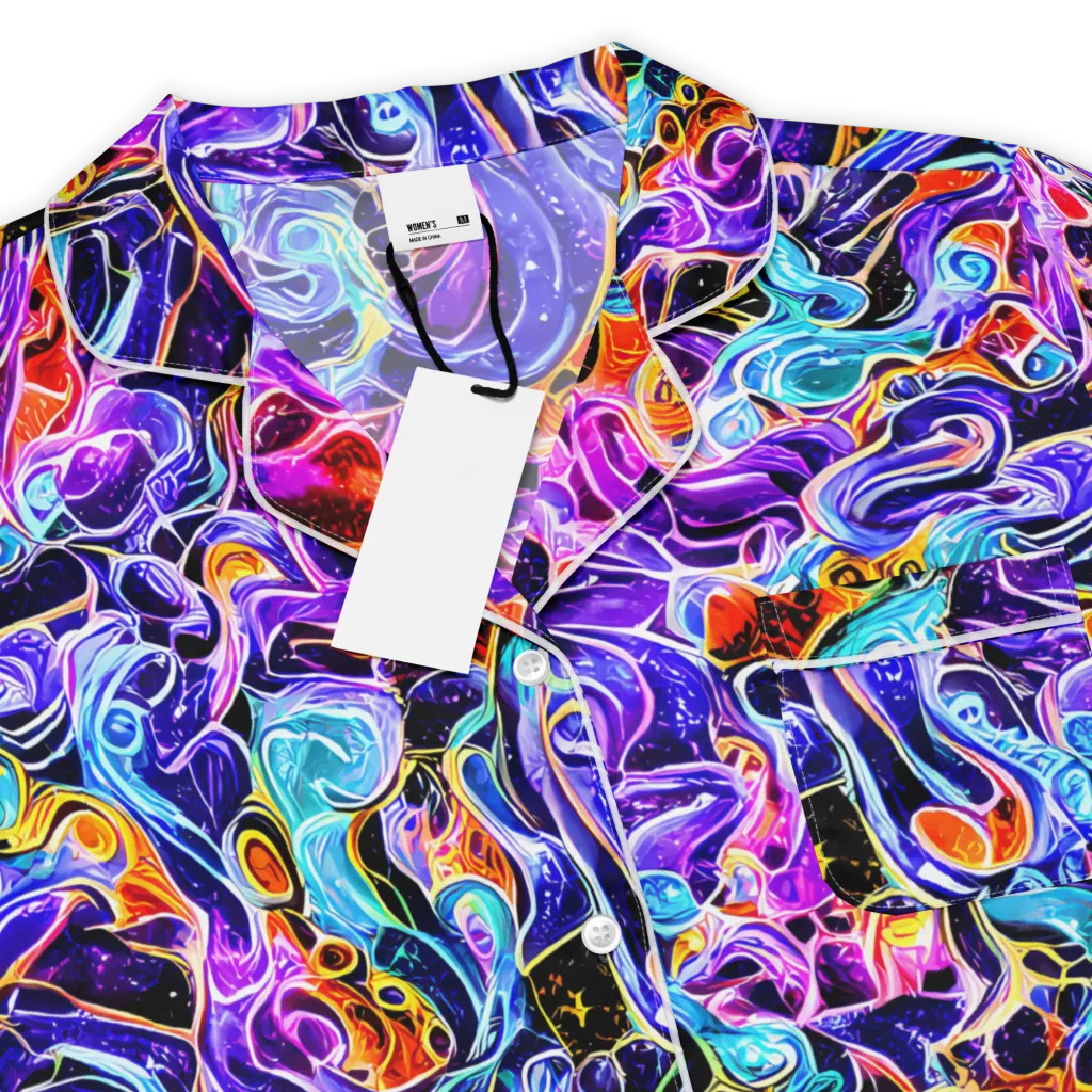 Violet Firestorm on Women's Short Sleeve Pajama Top — Product details