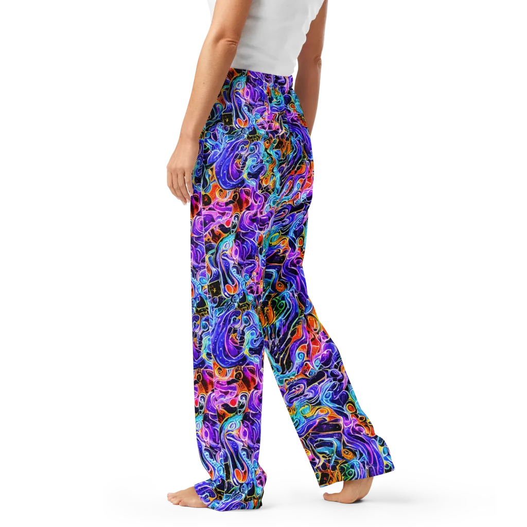 Violet Firestorm on Women's Pajama Pants — Left