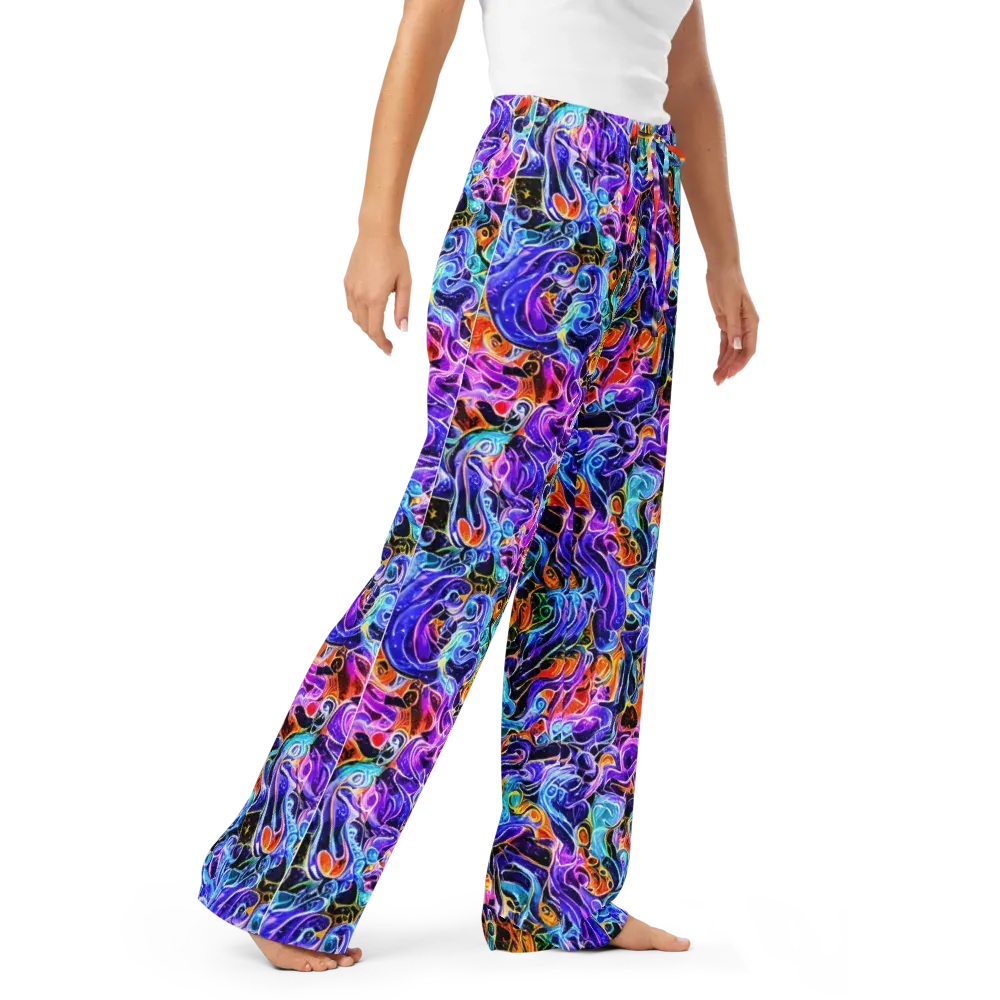 Violet Firestorm on Women's Pajama Pants — Right Front