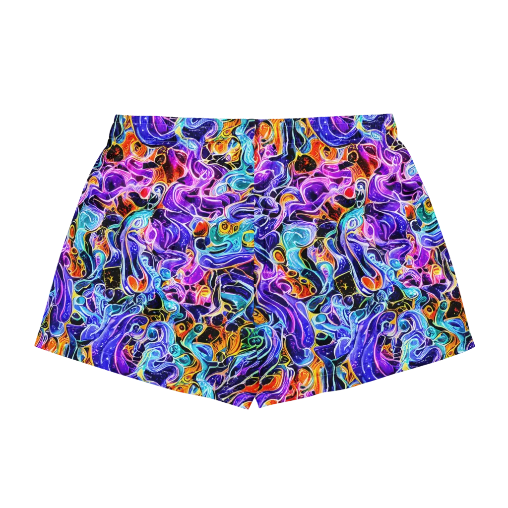 Violet Firestorm on Women's Pajama Shorts — Back
