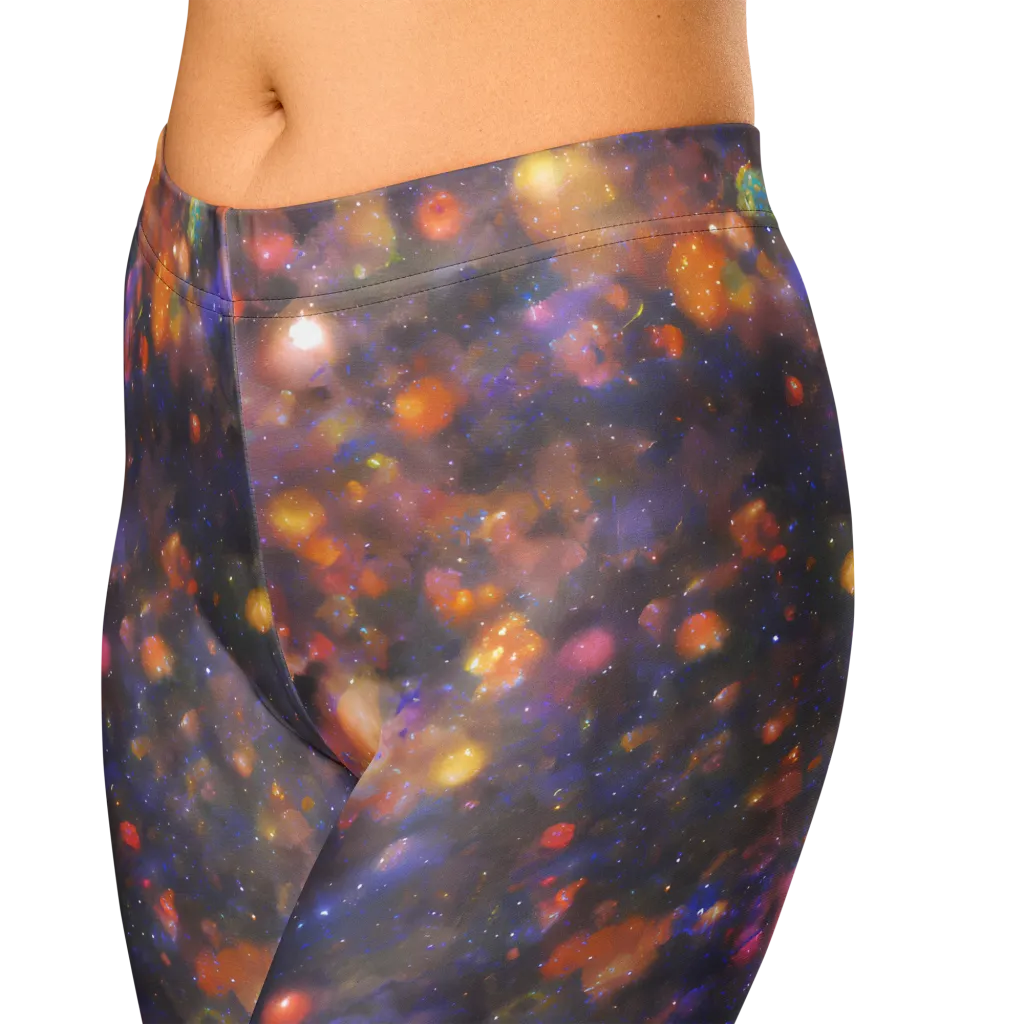 Nebula Kaleidoscope on Capri Leggings — Zoomed-in